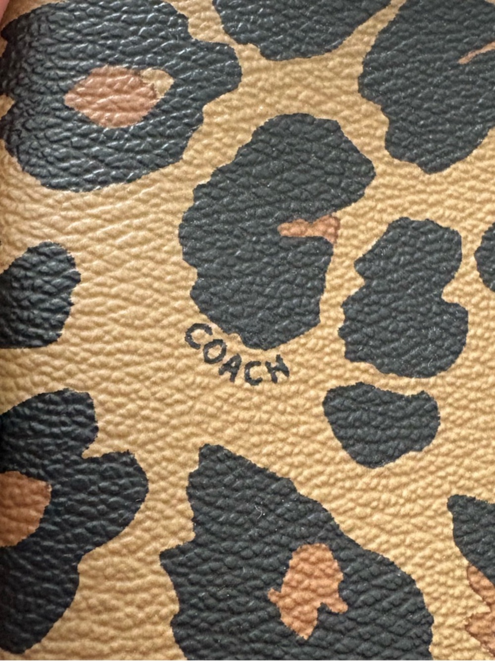 Coach Leopard Print Wristlet in Brown and Black - Picture 7 of 8